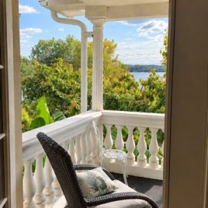 Balcony with lake view at Mary's Place
